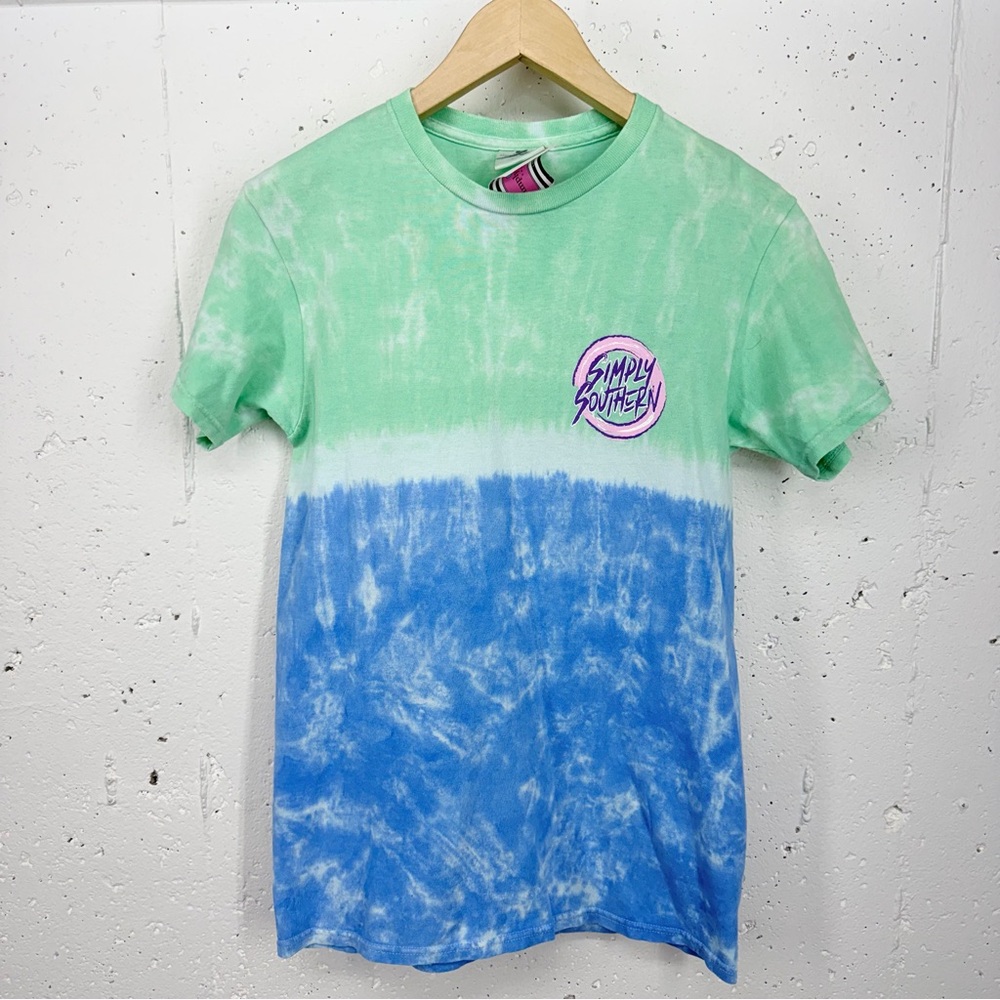 Simply Southern Size Small Sunshine State of Mind Tie Dye T-Shirt NEW